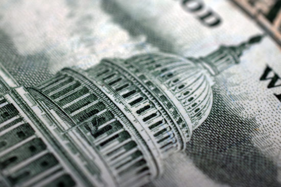 Close up dollar bill